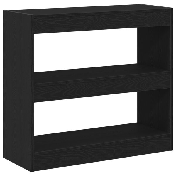 Cabinet de livres en chêne noir vidaXL - 80x30x72 cm