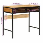 vidaXL Bureau d'écriture avec étagère Marron 80 x 50 x 75 cm