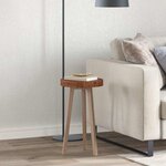 vidaXL Plateau de table Autre Marron foncé Ø 30 x 4 cm Chêne massif