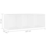 vidaXL Meubles TV 3 Pièces Blanc 107x35x37 cm Bois d'ingénierie