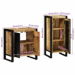 vidaXL Ensemble de mobilier de salle de bain avec étagère avec stockage avec porte 2 Pièces