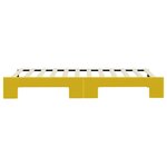 vidaXL Lit de jour avec lit gigogne jaune 90x200 cm velours