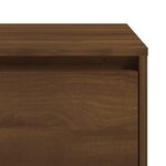 vidaXL Table de chevet Chêne marron 45x34x44 5 cm Aggloméré