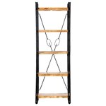 vidaXL Bibliothèque à 5 niveaux 60x30x180 cm Bois de manguier solide