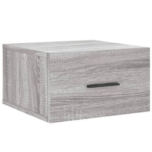 vidaXL Table de chevet murale sonoma gris 35x35x20 cm