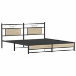 vidaXL Cadre de lit sans matelas chêne sonoma 160x200 cm
