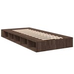 vidaXL Cadre de lit chêne marron 90x190 cm bois d'ingénierie