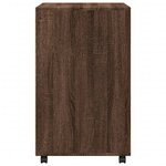 vidaXL Armoire à roulettes chêne marron 60x48x81 cm bois d'ingénierie