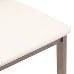 vidaXL Chaises à manger coussins 2 Pièces marron bois massif caoutchouc