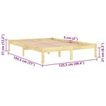 vidaXL Cadre de lit bois massif 120x190 cm petit double