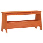vidaXL Banc d'entrée cire marron 100x28x45 cm bois de pin massif