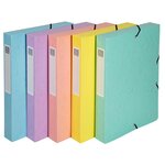 Boite De Classement Exabox Dos 60mm Carte Lustrée Aquarel - A4 - Couleurs Assorties - Exacompta