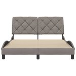 vidaXL Cadre de lit sans matelas taupe 140x200 cm tissu