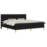 vidaXL Cadre de lit Noir 180 x 200 cm Polyester
