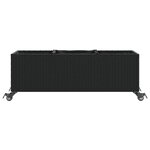 vidaXL Jardinières et roulettes 2 Pièces noir 107x32x38 cm résine tressée