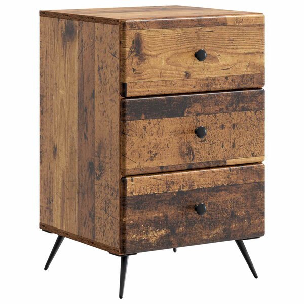 vidaXL Cabinet de chevet avec tiroir Bois ancien 43 x 41 x 66 5 cm