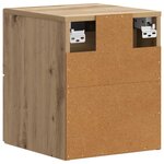 vidaXL Cabinet de chevet mural 2 pc Chêne artisanal 34 5 x 33 x 40 cm
