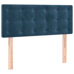 vidaXL Sommier à lattes de lit et matelas Bleu foncé 120x200cm Velours