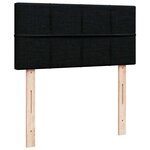 vidaXL Lit ottoman avec matelas noir 100x200 cm tissu