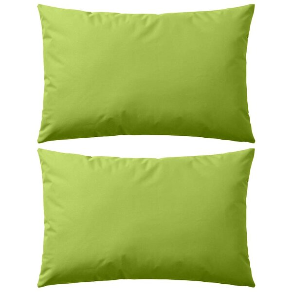 vidaXL Oreiller d'extérieur lot de 2 60 x 40 cm Vert pomme