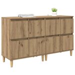 vidaXL Buffets 2 Pièces Chêne artisanal 60 x 35 x 70 cm Bois d'ingénierie