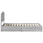vidaXL Lit de Rangement Gris Sonoma 90 x 200 cm Bois d'ingénierie