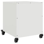 vidaXL Tables de chevet 2 Pièces blanc 36x39x43 5 cm acier