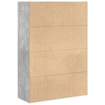 vidaXL Bibliothèque gris béton 80x30x114 cm bois d'ingénierie