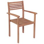 vidaXL Chaises de jardin 4 Pièces avec coussins bleu Bois de teck solide