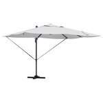 vidaXL Parasol cantilever Roma avec LEDs  sable  352x251x265 cm  en aluminium.