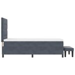 vidaXL Lit à ressorts avec matelas Gris foncé 80 x 200 cm Velours