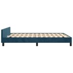 vidaXL Cadre de lit sans matelas bleu foncé 140x200 cm velours