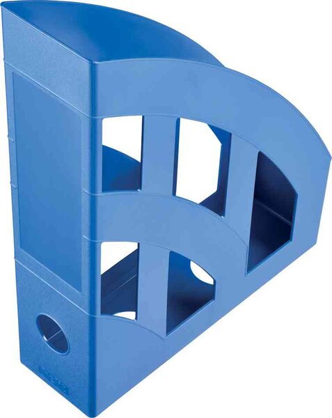 jeu de 4 porte-revues Economy  format A4  en polystyrène  bleu HELIT