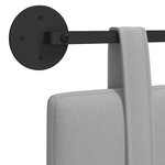 vidaXL Tête de lit suspendue Gris nuage tissu