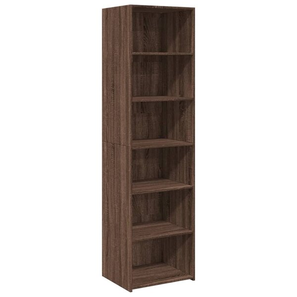 vidaXL Buffet haut chêne marron 50x41x185 cm bois d'ingénierie