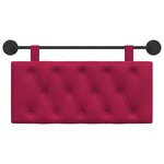 vidaXL Tête de lit suspendue Avec lumière LED Bordeaux Velours