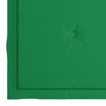 vidaXL Chaises de jardin et coussins vert lot de 4 Bois de teck massif