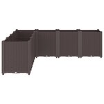 vidaXL Jardinière marron 160x160x53 cm polypropylène