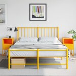 vidaXL Tables de chevet 2 Pièces jaune moutarde 36x39x60 5 cm acier