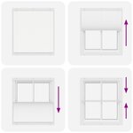 vidaXL Store plissé blanc 120x150cm largeur du tissu 119 4cm polyester