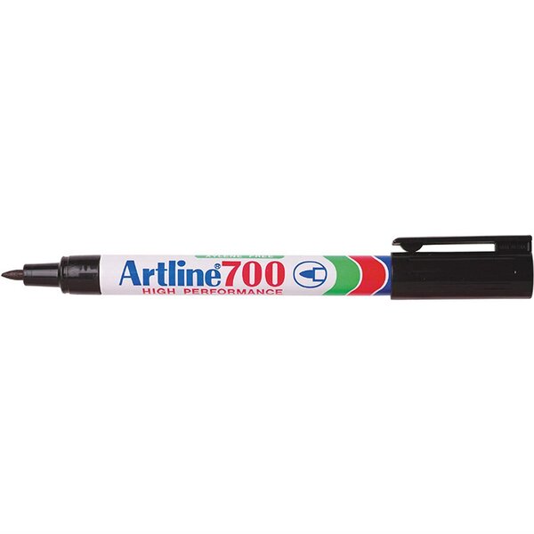 Marqueur '700' permanent indélébile pointe conique 0 7 mm noir x 12 artline