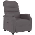 vidaXL Fauteuil inclinable Gris Similicuir