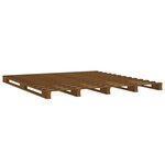 vidaXL Lit de palette Marron miel 140x190 cm Bois de pin massif