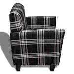 vidaXL Fauteuil avec coussin Noir Tissu