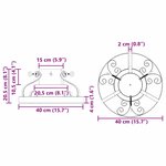 vidaXL Pied de Sapin de Noël Cuivre antique 40 x 40 x 20.5 cm Acier