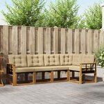 vidaXL Ensemble de canapés d'extérieur 5 Pièces Naturel et Beige