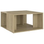 vidaXL Tables basses 4 Pièces Chêne Sonoma 33x33x33 cm Aggloméré