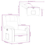 vidaXL Fauteuil inclinable électrique Gris Similicuir