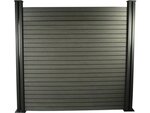 Kit Clôture 1.6 x 1.2 m composite - Kit de fixation offert - Gris foncé