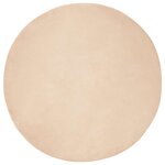 vidaXL Tapis en Fourrure Synthétique de Lapin Beige Ø 120 cm Polyester